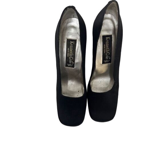 Kenneth Cole New York Y2K 90s ‘s Black Fabric Pumps Excellent Condition - Picture 3 of 12